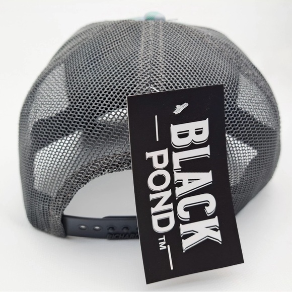 Camo Trucker Hat - Blue and Gray - Picture 4 of 4